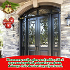 Adjustable Garland Hanger for Front Door - Fits 28" to 80" Doors, Wreath Holder Christmas, Halloween DecorationsNoScrews/Drilling Damage-Free InstallationGarland Door,with 3 Hooks Tension Rod ﻿