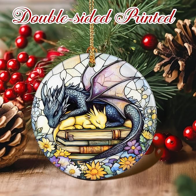 Dragon Hanging Ornament, Christmas Ornaments, Xmas Decorations for Tree, Ornaments for Christmas Tree, Holiday Ornament, Dragon Lover Gifts, Holiday Party Gifts, and Xmas Gift Ideas