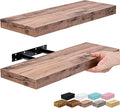 Sorbus Floating Shelves for Wall – 16 Inch Floating Shelf for Kitchen, Bedroom, Living Room, Bathroom, Home & Wall Decor - Mounted Bathroom Shelves with Invisible Brackets (Mahogany, 2 Pack)