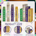 Lineshading 4 Pcs Mardi Gras Table Decor Rustic Wooden Book Sign Carnival Tiered Tray Decor Farmhouse Tabletop Sign Centerpieces for Mardi Gras Carnival Home Shelf Decoration