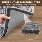 BALEINE Felt Non Slip Rug Pads, Extra Large 1/4" Thick Felt and Rubber Backing, Shock Absorbing Carpet Pad for All Carpets and Hardwood Floors (3x5 Ft)