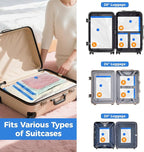 10 Pack Travel Vacuum Storage Bags with Cordless Electric Pump, Combo Rechargeable Space Saver Vacuum Seal Bags for Clothing Travel Vaccine Sealed Storage Bag for Comforters Blankets Clothes