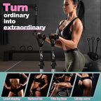 Resistance Band Set. Exercise Bands with Handles, Door Anchor and Ankle Strap. Home Gym, Supports Full-Body Workouts - with Training Guide and Fitness Video