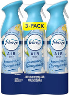 Febreze Air Mist, Air Freshener Spray, Odor Fighting Room Spray, Deodorizer for Home Bathroom Kitchen Office Apartment Dorm Room Classroom, Jasmine & Honeysuckle Scent, 8.1oz (Pack of 3)