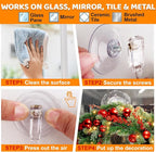 HEYHOUSE Wreath Hangers for Front Door, Clear Suction-Cup-Hooks Wreath-Door-Hanger on Glass Window,Easter Valentine’s Decorations Indoor Outdoor Over The Doors Hooks,Removable and Reusable, 4 Pack