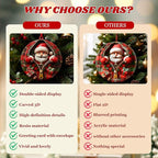 3D Santa Ornaments for Christmas Tree,Christmas Tree Fun Santa Decorations, Resin Funny Holiday Decoration, Christmas Ornaments Hanging Decoration Gift