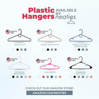 Neaties Plastic Hangers 30 Pack – Made in The USA – 6lb Capacity Standard Clothes Hangers with Notches and Reinforced Edges for Dresses, Lingerie, Shirts, Pants, and Jackets – White & Black