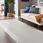 Modern Micro Loop Indoor Runner Rugs for Living Room Bedroom Kitchen Geometric Striped Black-White 2x7 Luxury Durable Low and High Pile Non-Shedding Stain Resistant Soft Area Carpet 2 x 7