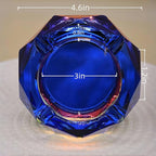Coomin Crystal Glass Ashtray, Sparkly Cigar Cigarettes Ash Tray, Ashtrays for Smokers Indoor Office Home Desktop Tabletop, Unique Luxury Gifts for Men, Blue