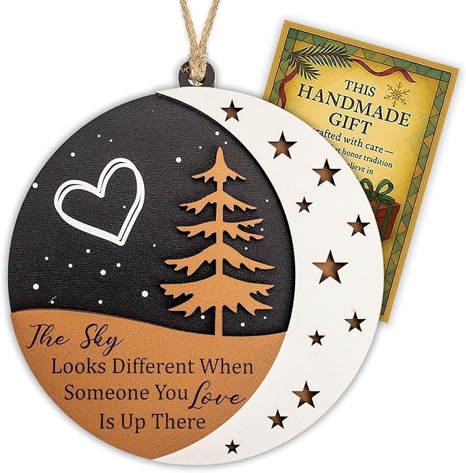 Memorial Christmas Ornament 2026, in Memory of Loved One Ornament, Bereavement Gift for Loss of Father or Mother, Memory Ornaments for Deceased, in Remembrance Gift Keepsake, Sympathy Ornaments Gift