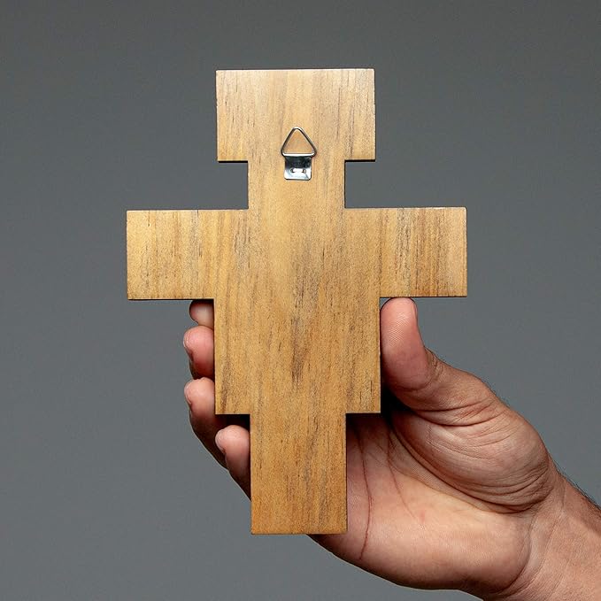 Intercession San Damiano Wall Wood Cross Crucifix (8 in)