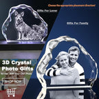 3D Crystal Photo,Anniversary Personalized Gift for Women, Wife, Mom,Husband,Grandma.Customized Birthday,Memorial Gifts,Custom Photo in Crystal