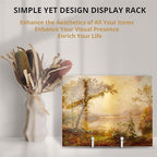 3 Pack 4.5inch YCLYC Picture Stands for Display, White Metal Plate Stands for Display - Decorative Plate Stand, Plate Holder Display Stand, Picture Frame Stand - Plate Display Stands for Picture Stand