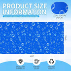 Hahafelt 1.3x39 ft Fabric Bulletin Board Roll Ocean Bubbles Bulletin Board Blue Non-Woven Reusable Waterproof Erasable Wrinkle Resistant Fabric Roll for Background Decor DIY Craft