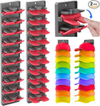 Hat Organizer for Baseball Caps 2 Packs with Built Spring Clips - Wall Mount Closet Hat Rack Holder, Storage for Wall Door/Closet Display Hat Racks Hanger (Install by Adhesive & Screws)