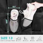 MISSLO Over The Door Shoe Organizer 24 Large Mesh Pockets, Black