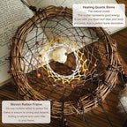 5 Pack Boho Dream Catcher Native American Wall Art Set, Handmade Natural Rattan Feathers Large Dreamcatcher Rustic Hanging Ornament Indian Wall Decor for Bedroom Adult