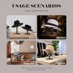 CHADWICK Vintage Style Hat Rack Stand, Rustic Brown Hat Display Stand Wood, Hat Rack Tabletop Cap Organizer and Display Rack
