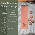 Essential Cedar Bundle | Natural Cedar Blocks for Clothes Storage | Eco Friendly Cedarwood for Closets | Moth Ball Alternative | 58 Total Pieces - 8 Hang Ups, 24 Rings, 24 Balls & 2 Sachets