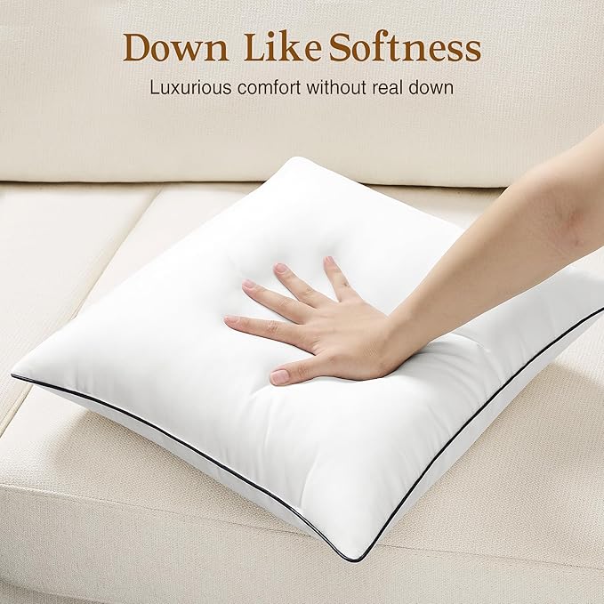 puredown® 20x20 Pillow Inserts Set of 2, Fluffy Overfilled Down Alternative Decorative Pillows, Soft Plush Throw Pillows for Couch, Sofa, Bed and Home Decor