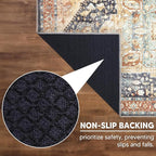 Keen Home Design 2x7 Rug - Machine Washable Runner Rug with Non-Slip Backing, Ideal for Hallway, Entryway, Kitchen, Laundry Room - Vintage, Easy Clean, Durable, Low Pile Rug - (2'6" x 7')