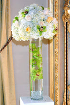 WGV Cylinder Vase, Diameter 5", Height 24", Clear Glass Floral Planter Container, Tall Centerpiece Arrangement for Wedding Party Event Home Office Decor, 1 Piece