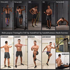 Ally Peaks Pull Up Assistance Bands，Heavy Duty Resistance Band for Pull Up Bar，Adjustable Weight/Size with Fabric Feet/Knee Rest Pull up bands,Up to 410lbs Assistance，resistance bands and assist bands