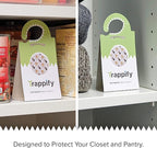 Trappify Ultimate Adhesive Moth Traps for Clothes - Monitoring Pantry Moth Traps for Home, Kitchen, Closet, Cabinet, Storage Rooms, Cupboard |Easy Setup (8 Pack)