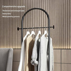 Freestanding Clothing Rack with Marble Base,Modern Black Arch Garment Rack for Small Spaces,Sturdy Metal Coat Rack,Clothes Racks for Hanging Clothes in Bedroom,Closet,Entryway,Boutique Display