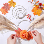 Patelai 20 Pcs Metal Rings for Crafts Dream Catcher Rings, Macrame Hoops for DIY, 5 Sizes Metal Floral Hoop for Floral Macrame Wall Hanging Dream Catcher and Crafts (Silver)