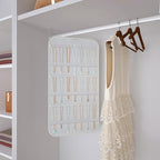 2-Pack Hanging Jewelry Organizer Storage, 40 Pockets 36 Hooks Necklace Earring Necklace Bracelet Ring Organizer, Double - Sided Design, White