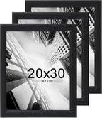 KTKDE Studio Gallery 20X30in Select picture Poster Frame Set of 3, black Wooden frames Display Poster, Posters & Art Prints for Artwork Wall Vertical or Horizontal Display best gift
