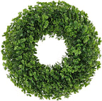 U'Artlines 24" Front Door Wreaths, Artificial Summer Greenery Weath, Hanging Garland for Home Wedding Wall Window Decoration (24'' Round,1)