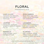 Eternal Essence Oils Floral Set of 6 Premium Fragrance Oils - Lavender, Lilac Lillies, Jasmine, Plumeria, Rose Garden, Magnolia Scented Oil - for Diffusers, Candle & Soap Making, & Aromatherapy