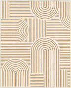 Lahome Abstract Machine Washable Rugs 8x10, Ultra-Thin Soft 8x10 Rugs for Living Room Office, Non-Slip Bedroom Rug Large Carpet Non-Shedding Accent Rug for Office Dining Room (8x10ft,Orange)