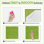 AKTOP Cork Bulletin Board 12x12, 1/2" Thick Felt Cork Board Tiles 12 Pack, Small Square Pin Board for Wall, Self Adhesive Corkboards with 120 Push Pin Wood Clips for School, Home & Office, Green