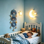 Remorelt Wolf Dream Catchers，3-Layer Circle Wall Hanging with Different Wolf Art for Wolf Lover Room Decor,Ideal Bedroom Wolf Home Decor,Dream Catcher for Boy Kids(DC01 6Inch Wolves)