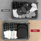 Hard baseball hat case, Hat Carrier Travel Case with Adjustable Shoulder Strap, Hat cap case for 6 Baseball Caps - Perfect for Traveling & At-Home Storage (Black with Pink)