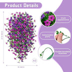 Fake Artificial Hanging Flowers for Outdoor Spring Decor 2PCS Faux Silk Flowers Plants for Outdoor Outside Planter UV Resistant Daisy for Porch Front Door Patio Balcony Yard Decor