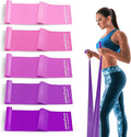5 Pcs Resistance Bands for Working Out, Latex Free, Physical Therapy Bands, Exercise Bands Set for Stretching, Suitable for Rehab, Yoga,Pilates, Home Gym