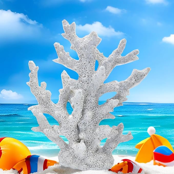 Etlemonde Beach Coastal Decor Coral Reef Home Decor Coral Statue Sculpture Home,Desk,Bathroom,Desktop Shelf Statue,Marine Themed Gifts