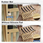 Smuxee Fully Assembled Luggage Rack Pack of 2, Upgraded Bamboo Foldable Suitcase Stand with 5 Nylon Straps, Luggage Holder with Shelf for Guest Room Bedroom Hotel