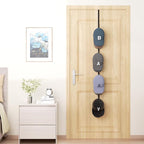 HapiRm Over Door Hat Rack - Hat Organizer with 4 Hooks Design, Hanging Baseball Cap Organizer Storage Holds Up to 20 Caps for Door, Bedroom, Closet (Black)