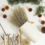 SLK 16-Pack Artificial Glitter Berry Stem Ornaments, Christmas Decorative Glittery Twigs, Picks, Branches for Tree, Wreath, Small Vase, Halloween Party (Champagne Gold)