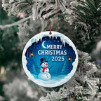 Merry Christmas Ornaments, Snowman Charm, Holiday Joy, Ornaments Decorations, Lovely Snowman Ornament Hanging Decor for Tree, Car, Home, White Elephant Gifts, Christmas Decorations