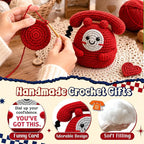 Belatelove Inspirational Gift for Women Men - Funny Handmade Crochet Telephone Doll with “ You've Got This” Encouragement Gifts for Graduation, Exam, New Job, Stress Relief, Cute Desk Decor