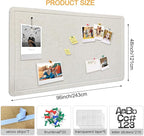Large Bulletin Board - Foldable 96x48 Inches Cork Board Alternative with 20 Push Pins and 237 Pcs Glitter Letters, 8' x 4' Self-Adhesive Felt Bulletin Board for Wall, Home Office Decor
