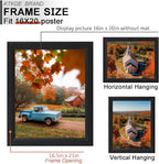 KTKDE 16x20 Picture Frame Set of 3,Studio Gallery 16 by 20 Poster Frame Black Wooden, Large Frame for Photos, Posters & Art Prints best gift