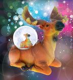 COTA Global Moose Snow Globe - Wildlife Animal Water Globe Figurine with Sparkling Glitter, Zoo Collectible Novelty Ornament for Home Decor, for Birthdays, Christmas, Valentine – 45mm