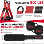 Heavy Resistance Bands for Working Out, 300lbs/360lb/420lb Exercise Bands Workout Bands with Handles, Door Anchor, Ankle Straps, Home Gym Workout Equipment for Men Fitness Strength Training Stretching